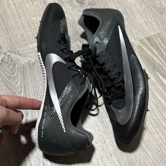 Nike Rival Sprint Track Spikes Black Silver FZ9663-001 Men’s Size 10.5 - Picture 3 of 6